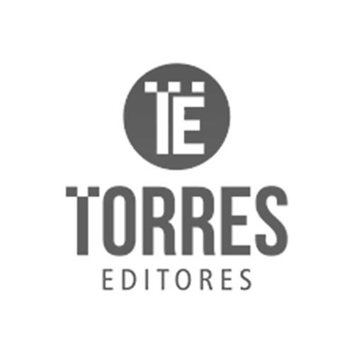 Logo de Torres Editores en blanco y negro.