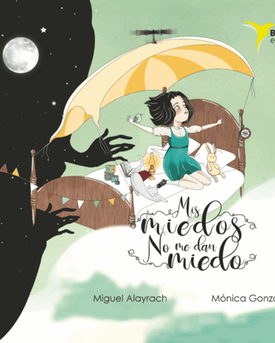 Niña superando sus miedos en la cama